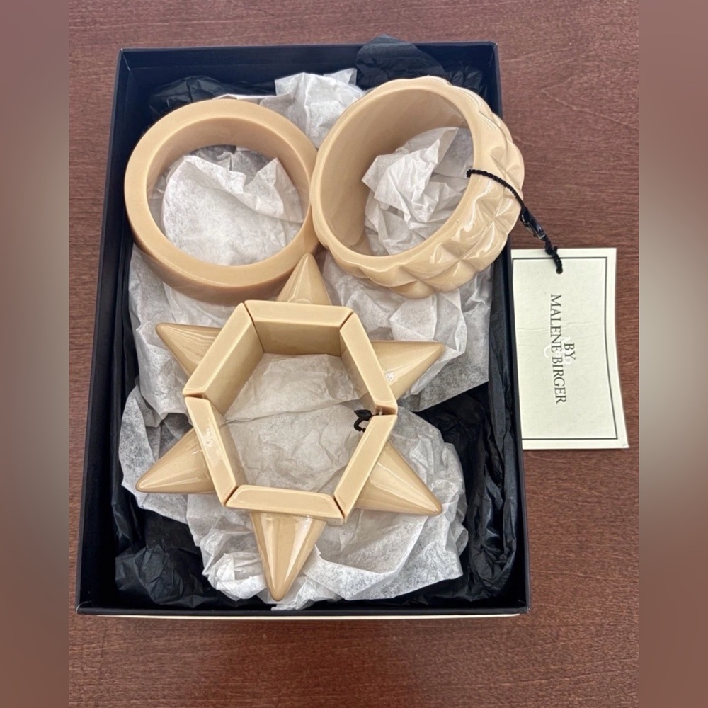 BY MALENE BIRGER Bangle Bracelets Set of 3 NEW